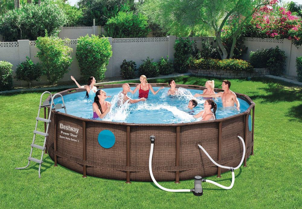 open above ground pool